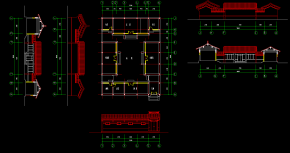 中式四合院CAD施工图，四合院CAD建筑图纸下载