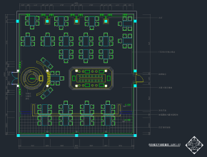 自助餐区CAD图纸，自助餐CAD建筑图纸下载