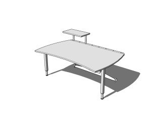  现代 简约办公桌草图大师模型，办公桌sketchup模型下载