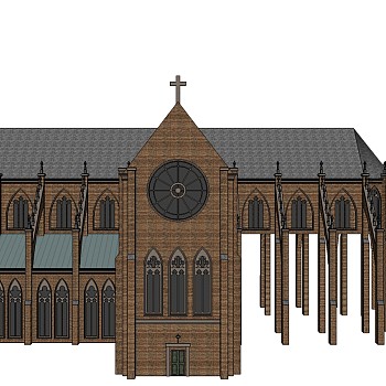 教堂草图大师模型下载、教堂su模型下载