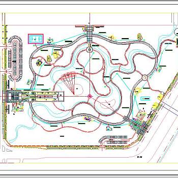 综合性城市主题公园景观设计全套施工图,cad建筑图纸免费下载