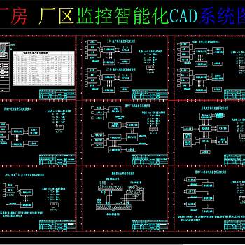 厂房厂区监控智能化CAD系统图，CAD图库免费下载