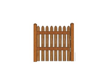 中式围栏篱笆su模型下载、围栏篱笆草图大师模型下载