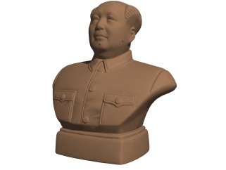现代毛主席头像雕塑草图大师模型，雕塑sketchup模型下载