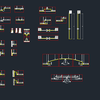 CAD图库天花素材下载、dwg天花文件下载
