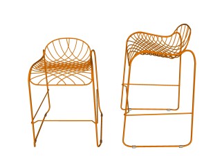 现代实木吧椅草图大师模型，固定吧椅su下载