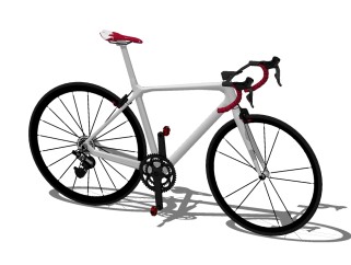 公路赛自行车su模型，现代自行车sketchup模型下载