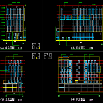 现代风格商业综合体建筑施工图，商业综合体CAD施工图纸下载