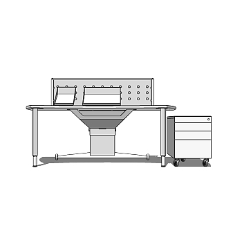  现代 简约办公桌草图大师模型，办公桌sketchup模型下载