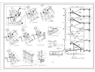 商住楼楼梯免费CAD图纸