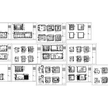 蘇州水巷鄰裏C1、C2型单位样板房CAD施工图套图，样板房CAD建筑图纸下载