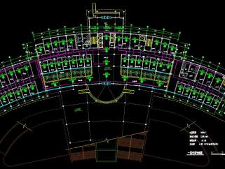 某十六层办公楼空调设计CAD平面图，办公楼空调设计建筑方案设计下载