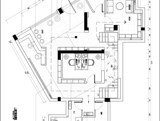 现代红酒店CAD施工图