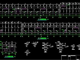 某二层钢结构厂房结构施工图纸，厂房钢结构CAD工程图纸下载
