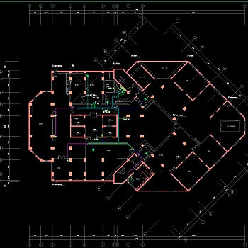 上海18层医院扩建工程弱电施工图，电气CAD施工图纸下载