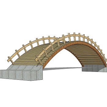 拱桥草图大师模型下载，sketchup拱桥模型分享