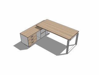 北欧书桌椅skp模型，书桌椅草图大师模型下载