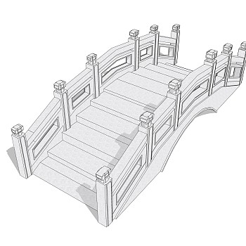 拱桥草图大师模型下载，sketchup拱桥模型分享