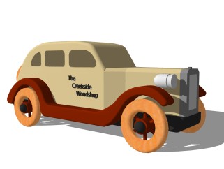 现代玩具汽车免费su模型，玩具skp文件下载