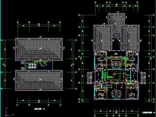 江西省某三层别墅电气设计CAD施工图纸，三层别墅电气施工CAD图纸下载