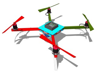 现代小型无人机sketchup模型，无人机草图大师模型下载