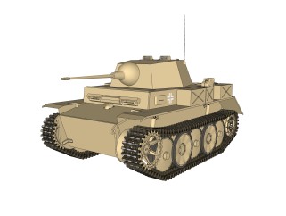 德国二号Luchs坦克su模型，坦克草图大师模型下载