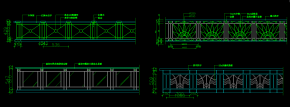 原创铁艺栏杆图库施工图，栏杆CAD设计图纸下载