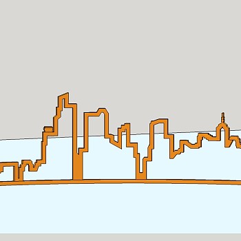 现代城市外形景观小品su模型下载、城市外形景观小品草图大师模型下载