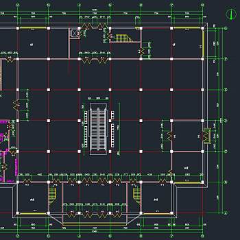 现代中型商场施工图，商场CAD施工图纸下载