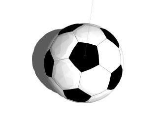 现代足球草图大师模型，足球skp模型下载
