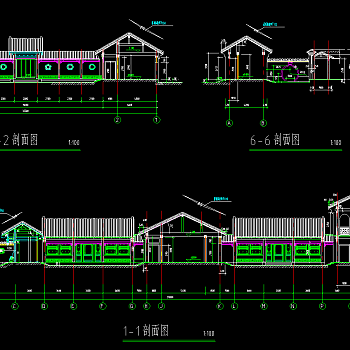 四合院建施图，四合院CAD建筑图纸下载