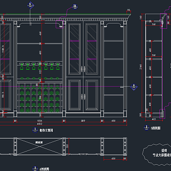 常用整木家具cad图集，家具CAD施工图纸下载