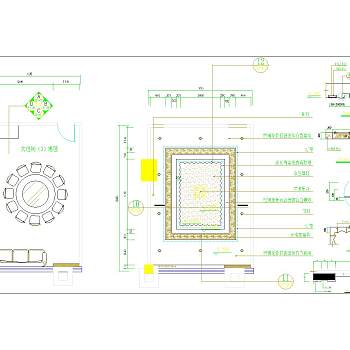 餐厅包间、总服务台CAD建筑设计图纸下载