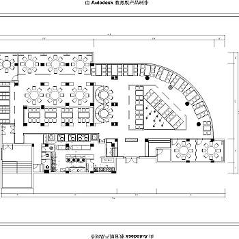 饭店施工图全套CAD图纸