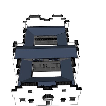 现代别墅外观草图大师模型，别墅外观sketchup模型免费下载