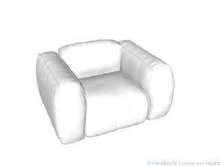 现代单人沙发SU模型下载，沙发草图大师模型