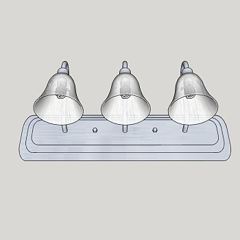 北欧壁灯skp模型，壁灯草图大师模型下载