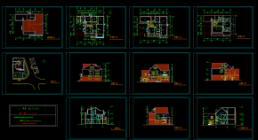 经典别墅设计图，别墅CAD图纸下载