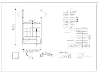 室内钢质楼梯设计CAD图纸下载