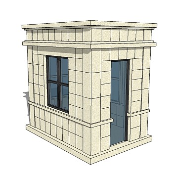 欧式岗亭草图大师模型下载，亭子SU模型