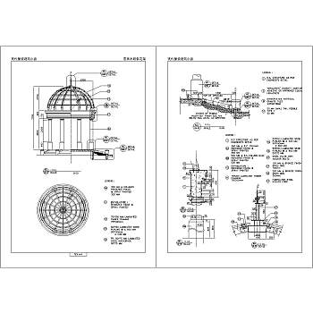 景观亭CAD施工详图下载