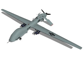 无人机MQ-1Csu模型，无人机草图大师模型下载