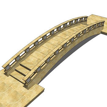 拱桥草图大师模型下载，sketchup拱桥模型分享