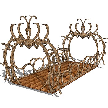 现代桥梁草图大师模型下载，sketchup桥梁su模型分享