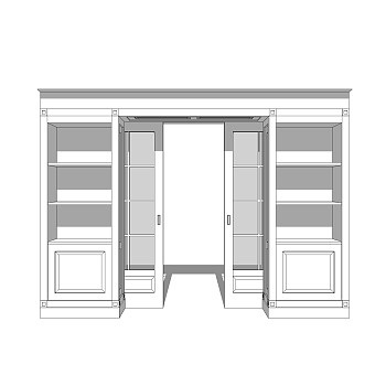 现代简约储物柜草图大师模型，储物柜SKP模型下载