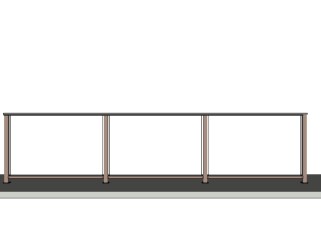 现代阳台玻璃栏杆su模型下载、玻璃栏杆草图大师模型下载