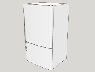 大冰箱SU模型，冰箱sketchup模型下载