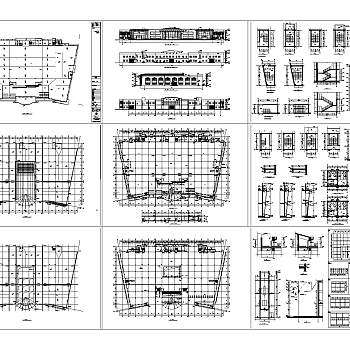 中型超市建筑施工图下载,超市CAD图纸设计分享