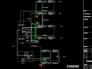 原创小区监控系统原理图.CAD施工图，小区监控系统CAD图纸下载