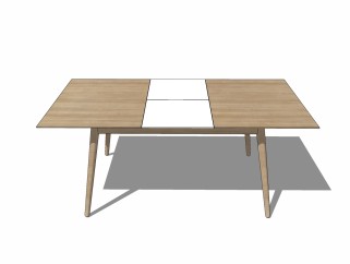 北欧桌子草图大师模型，桌子su模型下载